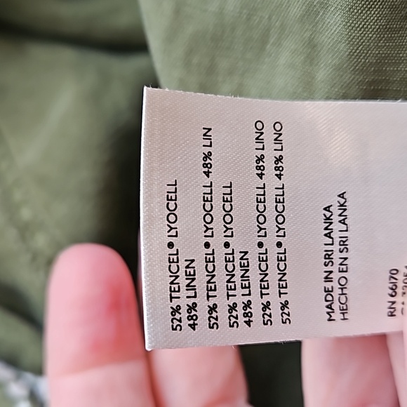 By Anthropologie Green Marley Linen Blend Oversized Utility Jacket S - Picture 5 of 9